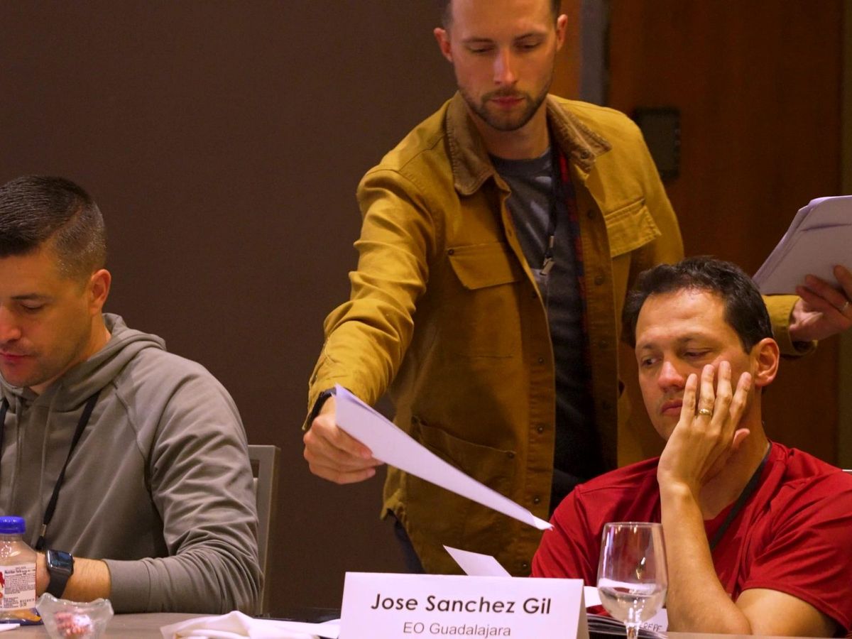 Members working through a session at a roundtable